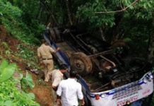 ഇടുക്കിയില് കെഎസ്ആര്ടിസി ബസ് മറിഞ്ഞ് 20 പേര്ക്ക് പരിക്ക്